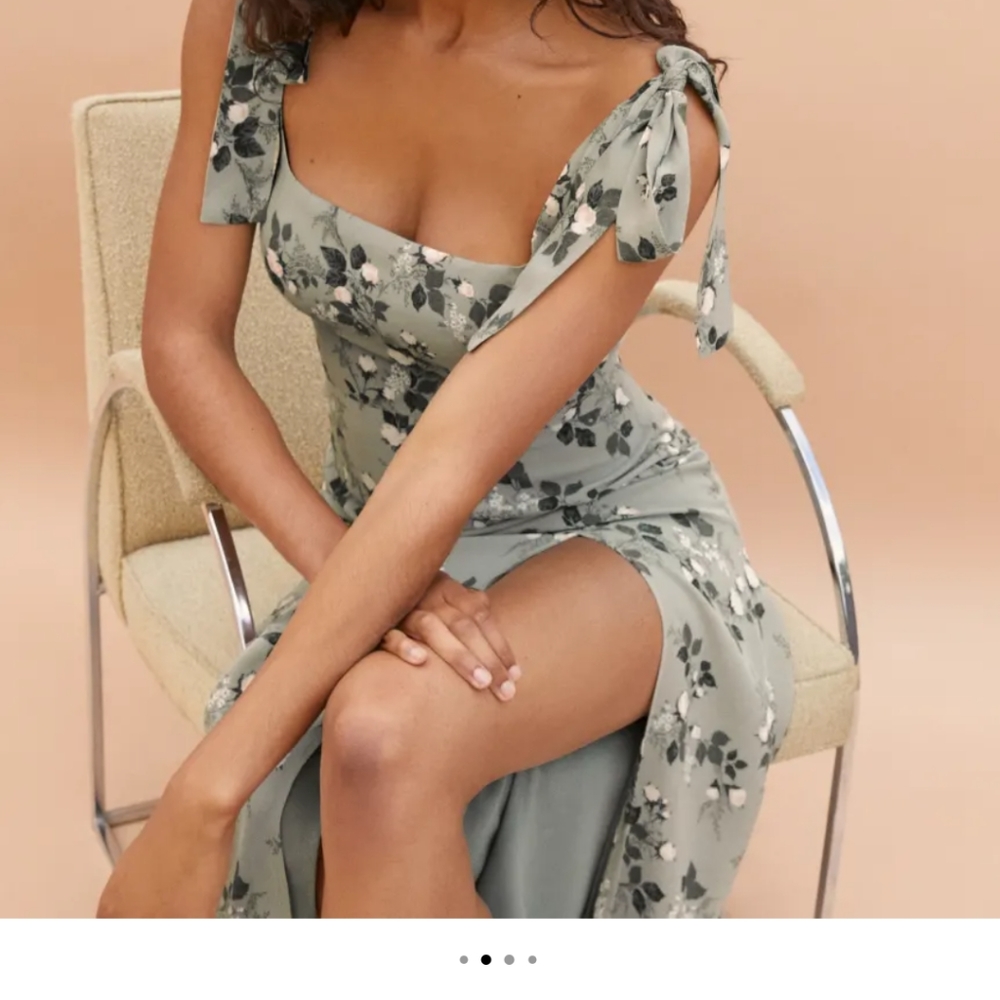 Reformation Twilight Dress in Verde